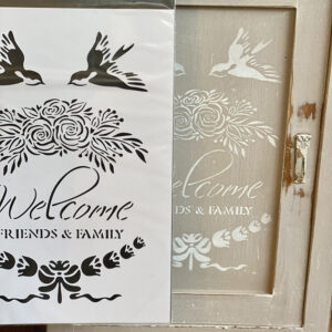 Stencil "Welcome", Magic Paint, riutilizzabile, 20x20 cm